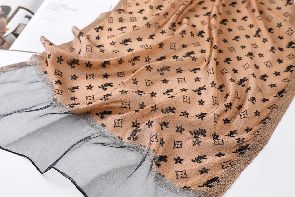 2021 Fashion Little Star Silk Shawls Wraps Scarf