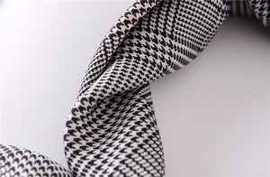2021 Fashion Houndstooth Silk Ribbon Scarf