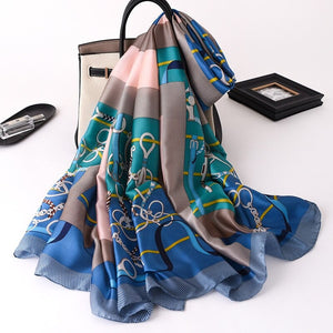2021 New Fashion Print Design Silk Pashmina Shawls Wraps Scarf