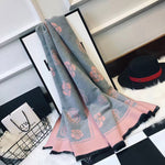 2021 New Camellia Floral Print Scarf