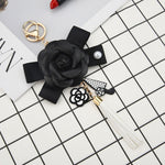 2021 Luxury Camellia Leather Flower Keychain