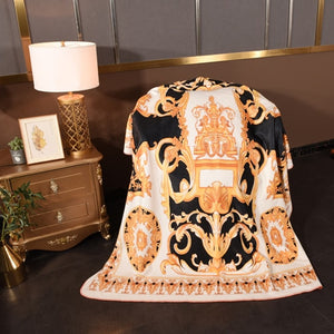 2021 New Classic Palace Luxury Soft Fleece Velvet Sofa Throws Blanket