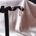 Luxury Long Chain Letter G Hanging Earrings