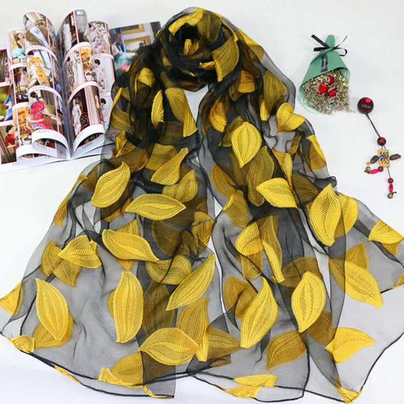 2021 Fashion Lightweight Sheer Silk Shawls Wrap Scarf