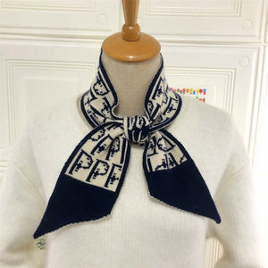 2021 Luxury Brand Knitted Letter Design Ribbon Scarf