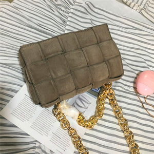 2021 Frosted Suede Chain Shoulder Bag
